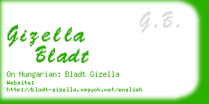 gizella bladt business card